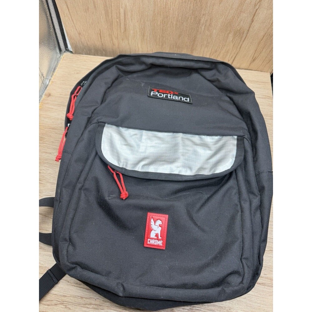 TEDx Portland CHROME INDUSTRIES Backpack Book Bag Ted X Black Bag Promo Rare